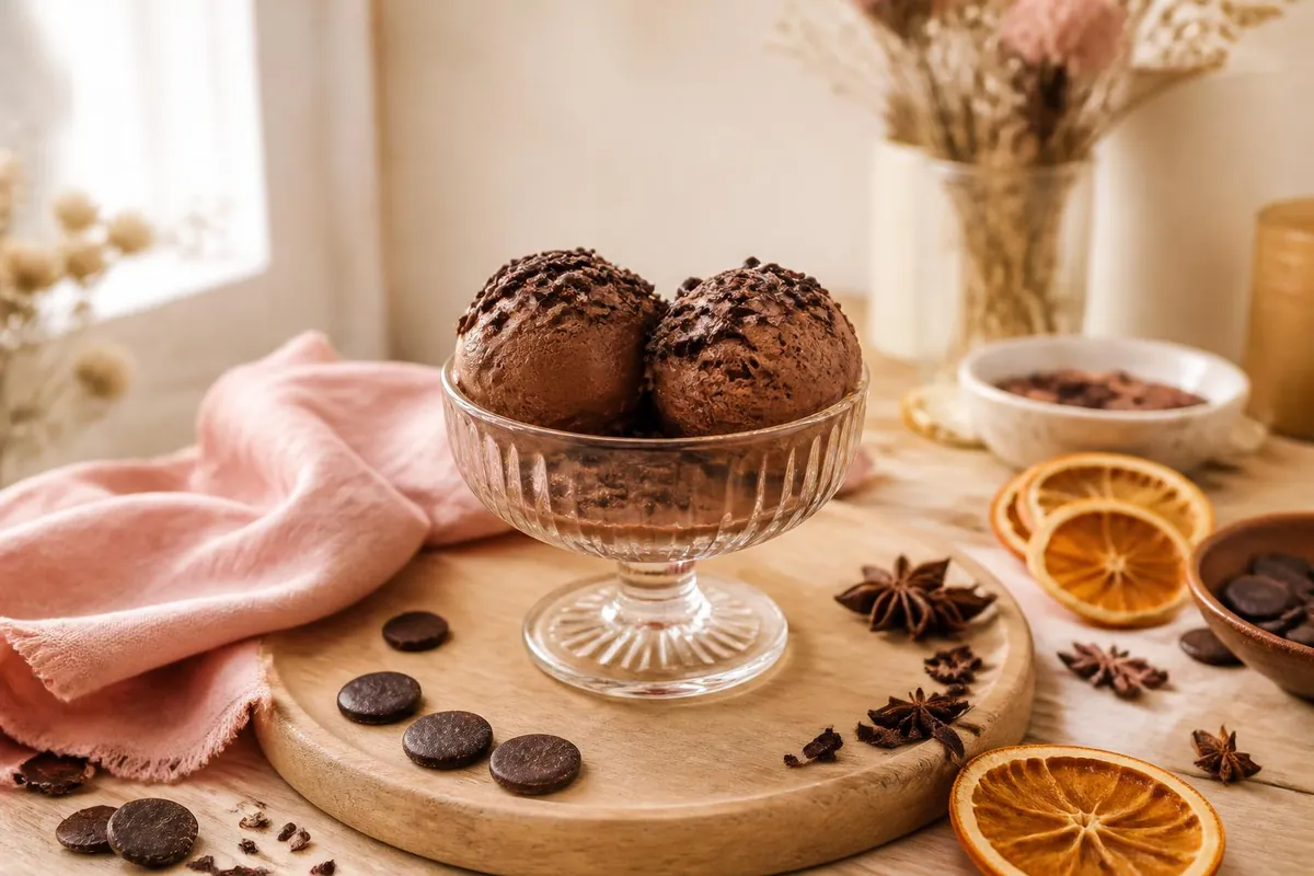 Glace au chocolat sans sorbetière